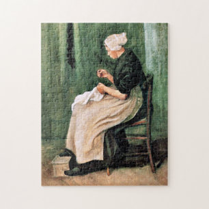 Van Gogh. Scheveninger Frau beim Nähen,