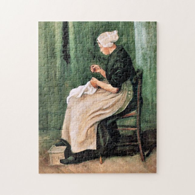 Van Gogh. Scheveninger Frau beim Nähen, (Vertikal)