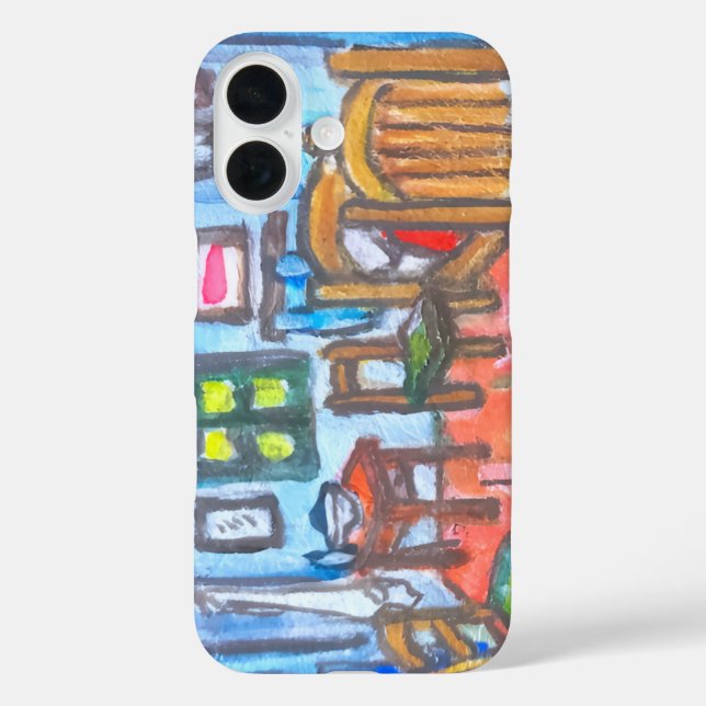 Van Gogh Schlafzimmer mini  iPhone 16 Hülle (Rückseite)