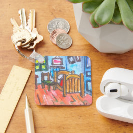 Van Gogh Schlafzimmer mini Schlüsselanhänger