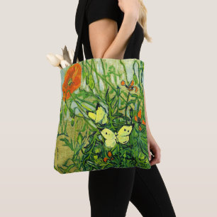 Van Gogh - Schmetterlinge und Mohn Tasche