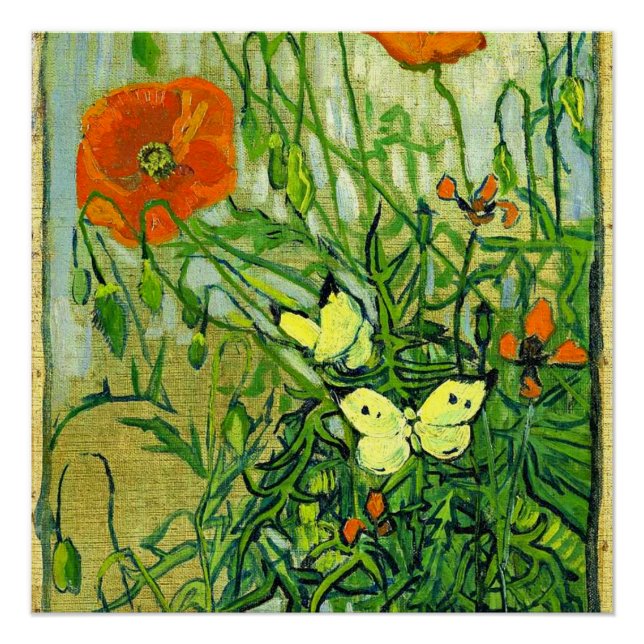 Van Gogh - Schmetterlinge und Pfeffer Poster (Vorderseite)