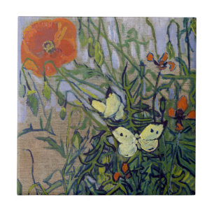Van Gogh Schmetterlinge und Pupien, Blütenschmett Fliese