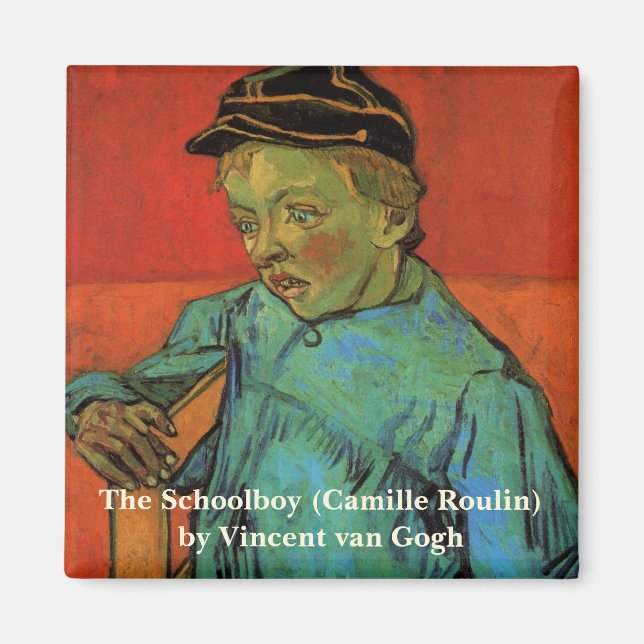 Van Gogh, Schoolboy (Camille Roulin), Vintage Kuns Magnet (Vorne)