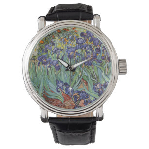 Van Gogh Schwertlilien Impressionistisches Gemälde Armbanduhr