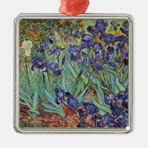Van Gogh Schwertlilien Impressionistisches Gemälde Silbernes Ornament
