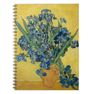Van Gogh Schwertlilien - Kräftige Blaue und Gelbe Notizblock