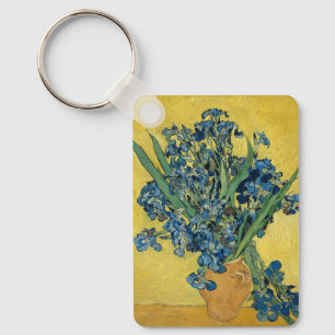 Van Gogh Schwertlilien - Kräftige Blaue und Gelbe Schlüsselanhänger