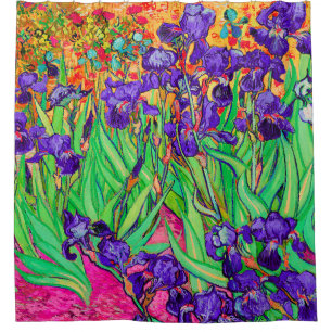 Van Gogh Schwertlilien/Lila/St. Remy Duschvorhang