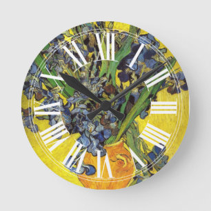Van Gogh Schwertlilien Runde Wanduhr