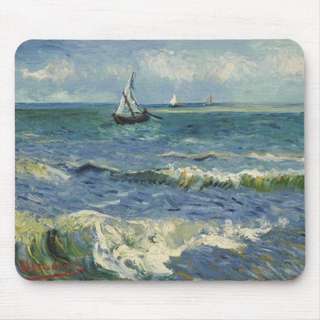 Van Gogh Seascape bei Saintes Maries de la Mer Mousepad (Vorne)