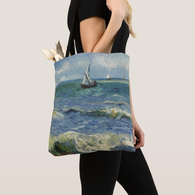 Van Gogh Seascape bei Saintes Maries de la Mer Tasche (Von Nahem)