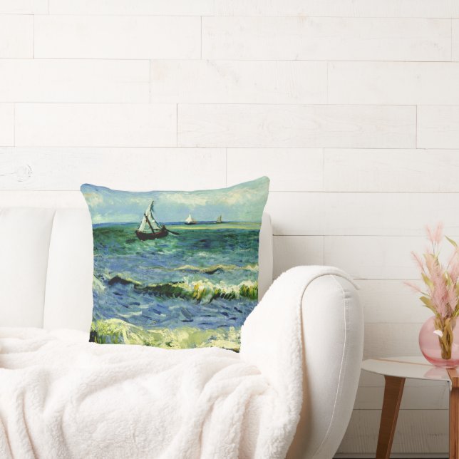 Van Gogh - Seascape bei Saintes-Maries Kissen (Liege)