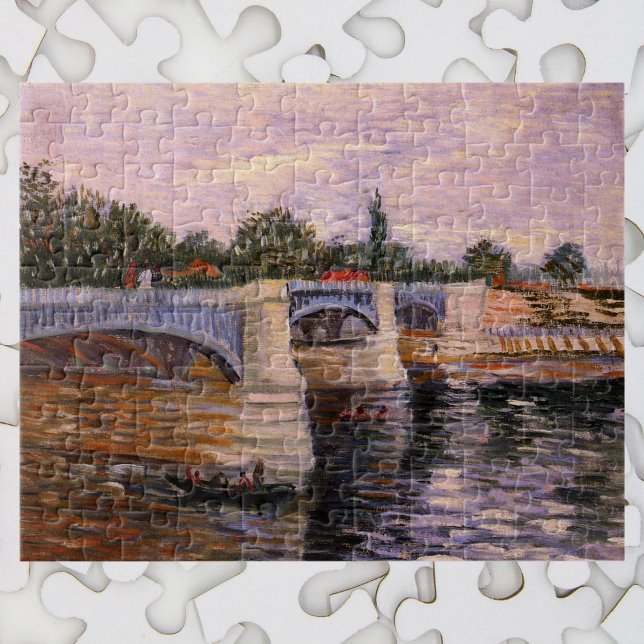 Van Gogh Seine Fluss mit Pont del Grande Jette (Von Creator hochgeladen)