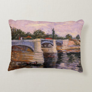 Van Gogh Seine mit Pont del Grande Jette Zierkissen