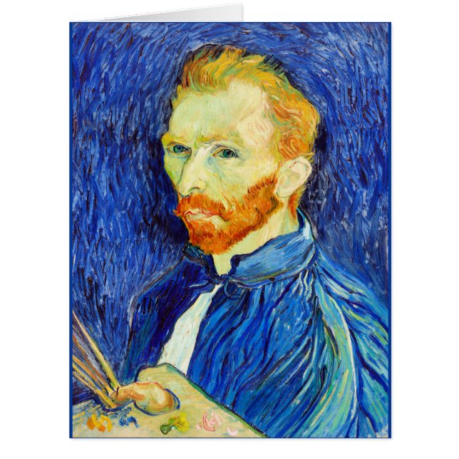 Van Gogh - Selbstportrait, 1889 (Bürsten und Stutz (Vorderseite)