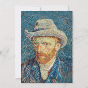 Van Gogh - Selbstportrait mit einem grauen Filthut Dankeskarte