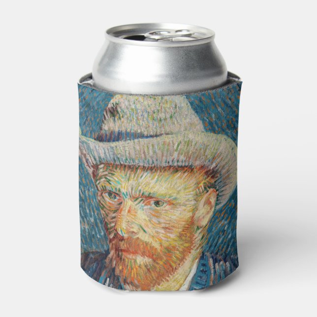Van Gogh - Selbstportrait mit einem grauen Filthut Dosenkühler (Kanne Vorderseite)