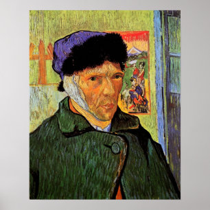 Van Gogh; Selbstportrait mit verbanntem Ohr Poster