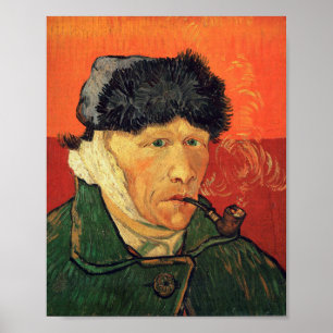 Van Gogh - Selbstportrait mit verbündetem Ohr Poster
