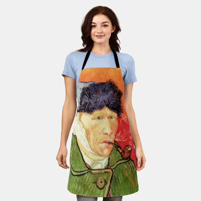 Van Gogh - Selbstportrait mit verbündetem Ohr & Ro Schürze (Getragen)