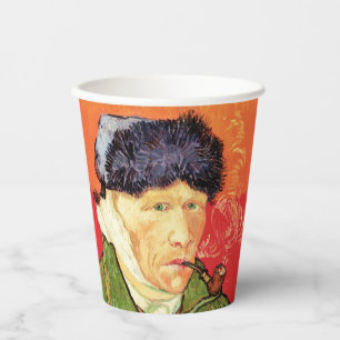 Van Gogh - Selbstporträt mit verbundener Ohren und Pappbecher