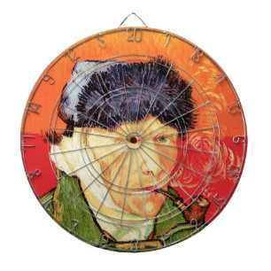 Van Gogh - Selbstporträt mit verbundenerem Ohr und Dartscheibe