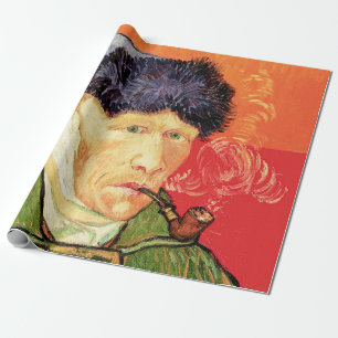 Van Gogh - Selbstporträt mit verbundenerem Ohr und Geschenkpapier