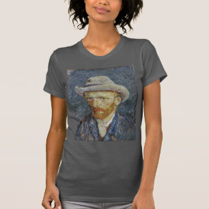 Van Gogh Self Portrait Gray Felt Hat Malerei Art T-Shirt