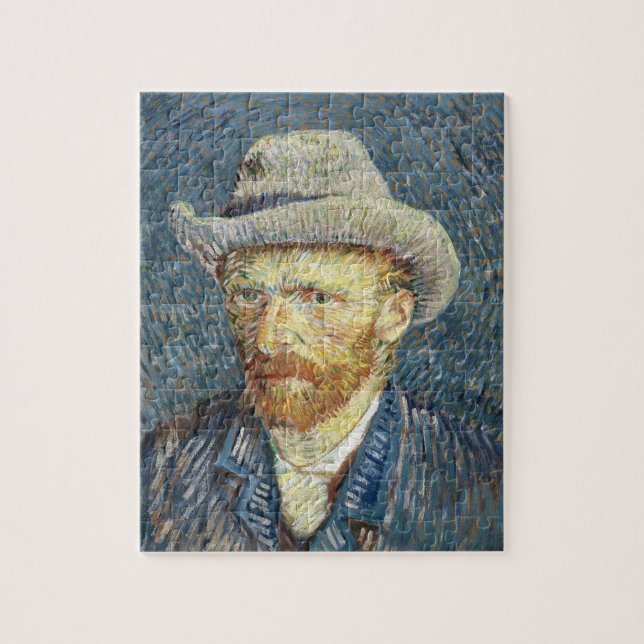 Van Gogh Self Portrait mit grauem Filthut (Vertikal)