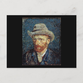 Van Gogh Self-Portrait mit grauem Filzhut Postkarte