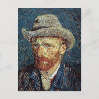 Van Gogh Self-Portrait mit grauem Filzhut Postkarte