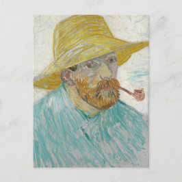 Van Gogh Self Portrait mit Pipe Postcard Postkarte