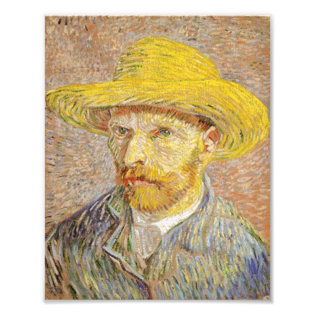 Van Gogh Self Portrait mit Strohhut Print Fotodruck (Vorne)