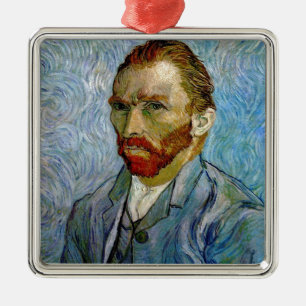 Van Gogh Self Portrait Silbernes Ornament