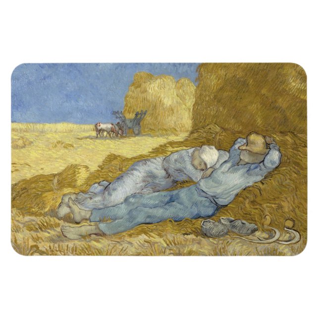 Van Gogh Siesta nach Millet Magnet (Horizontal)