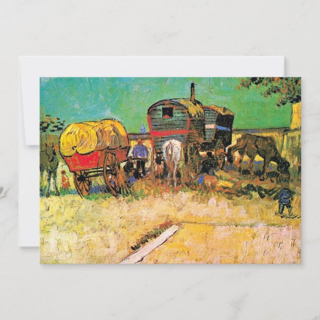 Van Gogh - Sinti und Roma Camp mit Horse Dray, Karte (Vorderseite)
