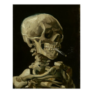 Van Gogh, Skelett mit brennender Zigarette Poster