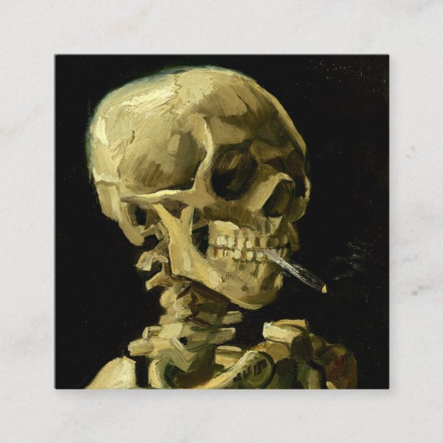 Van Gogh Smoking Skeleton Begleitkarte (Vorderseite)