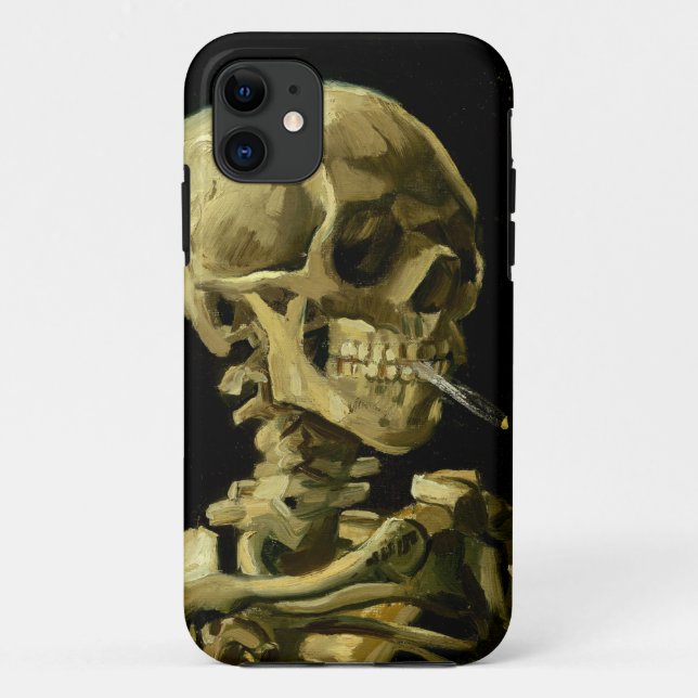 Van Gogh Smoking Skeleton Case-Mate iPhone Hülle (Rückseite)