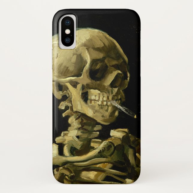 Van Gogh Smoking Skeleton Case-Mate iPhone Hülle (Rückseite)
