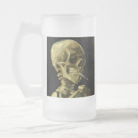 Van Gogh Smoking Skeleton