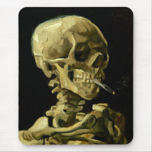 Van Gogh Smoking Skeleton Mousepad