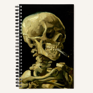 Van Gogh Smoking Skeleton Notizbuch
