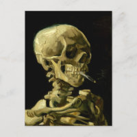 Van Gogh Smoking Skeleton