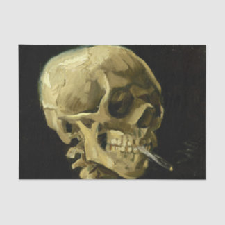Van Gogh Smoking Skeleton Seidenpapier