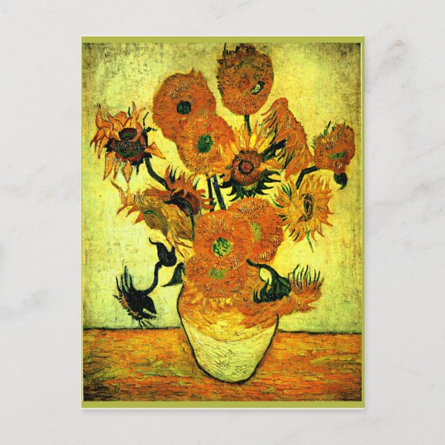 Van Gogh - Sonnenblumen, 14, Postkarte (Vorderseite)