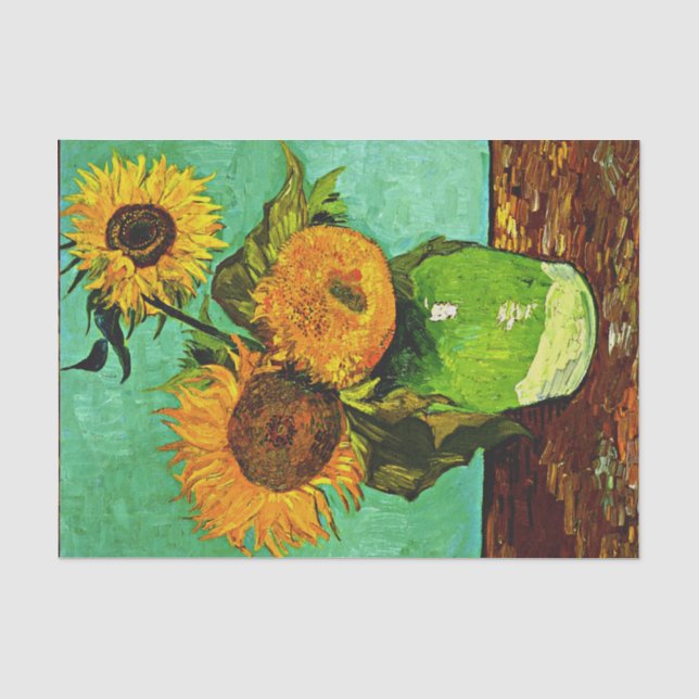 Van Gogh - Sonnenblumen (3) Seidenpapier (Vorderseite)