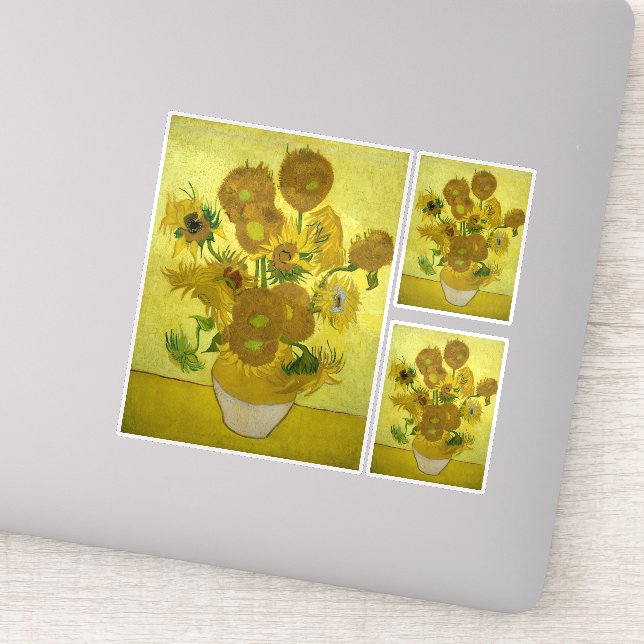 Van Gogh - Sonnenblumen, 4. Version, Wiederholung Aufkleber (Detail)