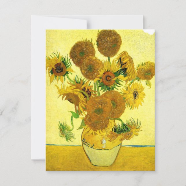 Van Gogh Sonnenblumen Einladungen (Vorderseite)